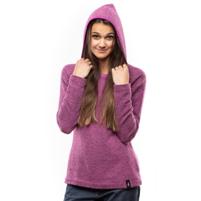 Bluza damska Chillaz BERGAMO ORNAMENT LOGO DARK BERRY